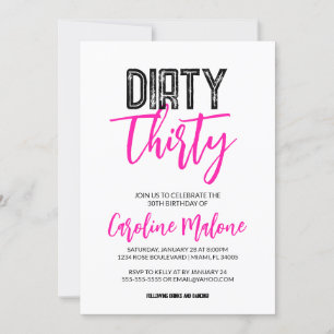 Trente-trente 30e anniversaire Invitation