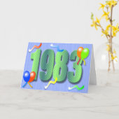 Trentième carte de l'anniversaire 1983 (Fleur jaune)