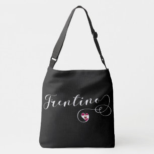 Trentino Heart Flag, provincie Trento, Italië Crossbody Tas