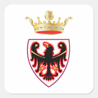 Trentino (Italië) Wapenstaafje Vierkante Sticker