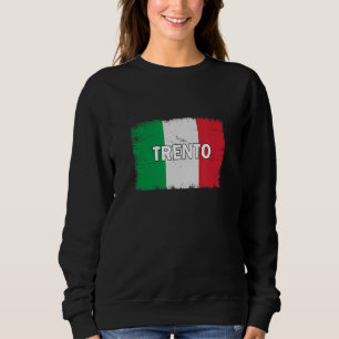 Trento Italië Stad met Italiaanse vlag Trui