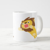 Très affamé Cartoon Lion Jumbo Mug (Devant droit)