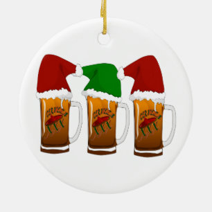 Tres Amigos Kerst Cerveza Keramisch Ornament
