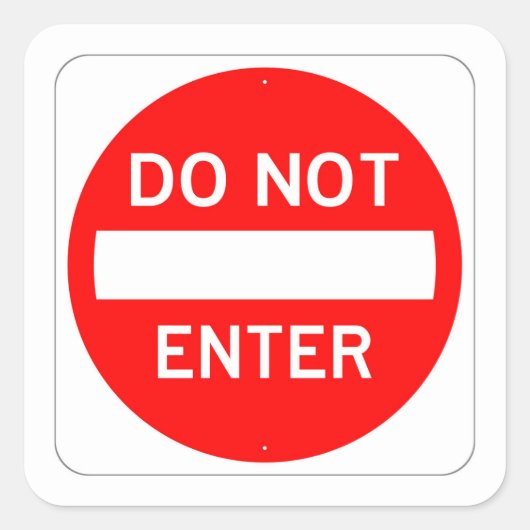 Très amusant Classic NE PAS ENTRER Sticker Set de  (Devant)