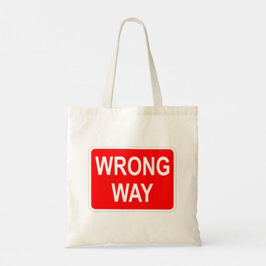 Très amusant Classic Wrong Way Signer Sac fourre-t (Dos)