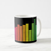 Très amusant Digital Graphic Equalizer café Mug (Devant droit)
