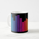 Très amusant Digital Graphic Equalizer café Mug (Devant gauche)