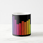 Très amusant Digital Graphic Equalizer café Mug (Centre)
