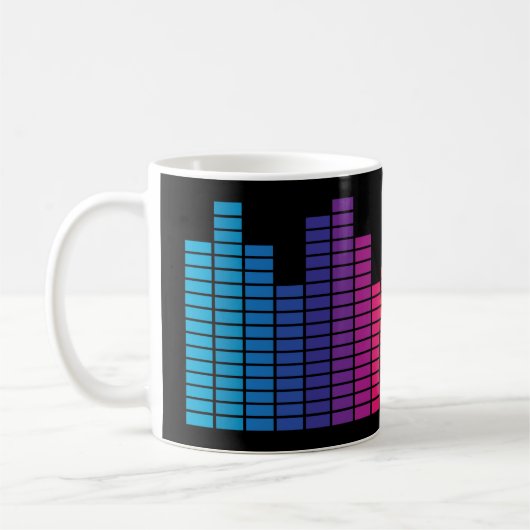 Très amusant Digital Graphic Equalizer café Mug (Gauche)