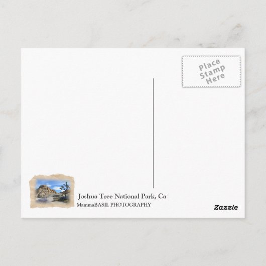 Très Belle Carte Postale Joshua Tree ! (Dos)
