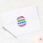 "TRÈS BON !" + Sticker rose/violet/gris (Enveloppe)