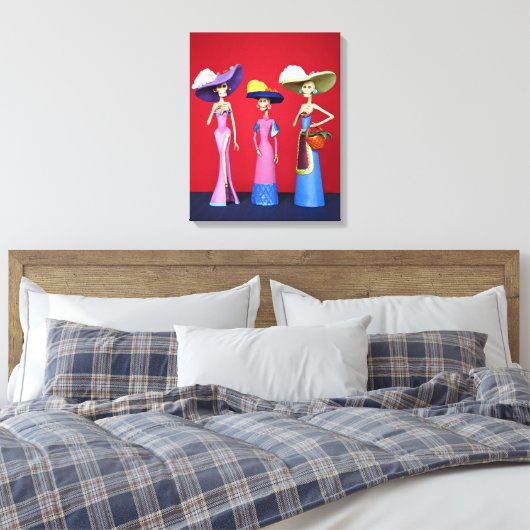 Tres Catrinas Canvas Afdruk (Insitu (Slaapkamer))