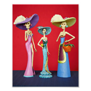 Tres Catrinas Foto afdrukken Afdruk