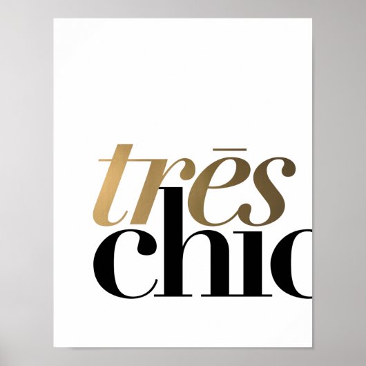 TRES CHIC 11x14'' | TYPOGRAPHIE POSTER (Devant)