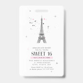 Trés Chic Parisian Sweet 16 ID1162 Badge (Back)