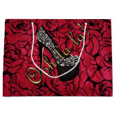 Tres Chic Rouge Fleurs Groot Cadeauzakje (Voorkant)