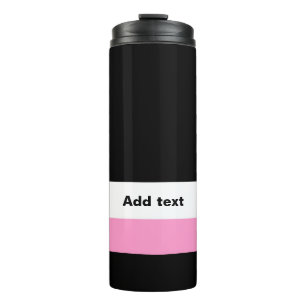 Très Chic Zwart, Roze en Wit Thermosbeker