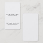 Très clair gris blanc Carte de visite attrayant (Devant / Derrière)