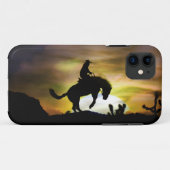 Très Cool Cowboy Bronc Rider dans le Sunset Coque (Dos (Horizontal))