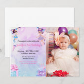 Très drôle | Filles Photo Invitation Anniversaire (Devant / Derrière)