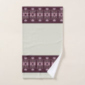 Très Élégante Plum Artsy Purple Avec Grey Clair (Serviette à main)