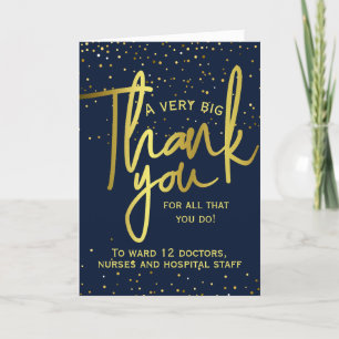 Très grand Merci Appréciation Hôpital Keyworker