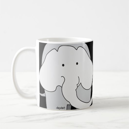Très Gros Éléphants Gris ! Mug (Gauche)