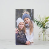 TRÈS JEUNE ROSE Carte de Noël OR (Debout devant)