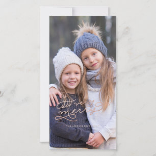 TRÈS JEUNE ROSE Carte de Noël OR