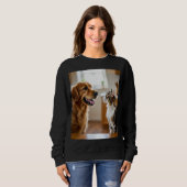 Très joli chat et chien design sur Tshirt (Devant entier)