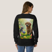 Très joli chat et chien design sur Tshirt (Dos entier)