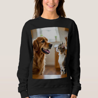 Très joli chat et chien design sur Tshirt