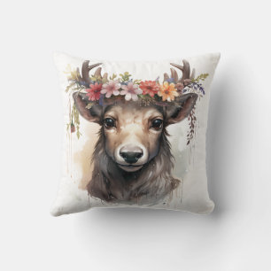 🦌 🎄 Très Joli Joyeux Coussin de rennes de Noël