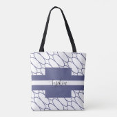 Très joli sac fourre-tout de design violet script  (Dos)