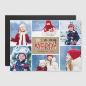 Très Joyeux 6 Photo Carte de vacances Magnétique (Devant / Derrière)