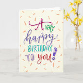 Très joyeux anniversaire une carte (Fleur jaune)