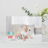 Très joyeux Carte photo de vacances (Debout devant)