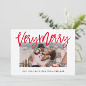 Très Joyeux en Carte photo de vacances Rouge (Debout devant)