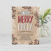 Très Joyeux Fête Fête Invitation (Debout devant)