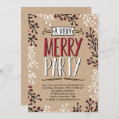 Très Joyeux Fête Fête Invitation (Devant / Derrière)