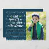 Très Joyeux Noël | Carte photo de la marine (Devant / Derrière)