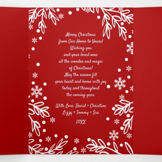 Très Joyeux Noël. Cartes Multiphoto Tri-Fold (Intérieur au milieu)