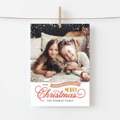 Très Joyeux Script Magnetic Holiday Carte photo