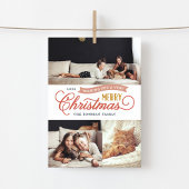 Très Joyeux Script Magnetic Holiday Carte photo