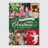 Très Joyeux Script Magnetic Holiday Carte photo (Devant)