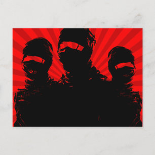 tres ninjas briefkaart