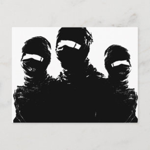 tres ninjas briefkaart