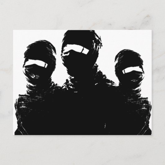 tres ninjas briefkaart (Voorkant)