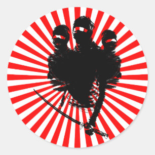 tres ninjas ronde sticker