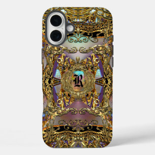 Très orné monogram iPhone 16 plus hoesje